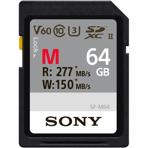 Sony SFM64/T2 SF-M Series UHS-II SDXC Memory Card, 64GB