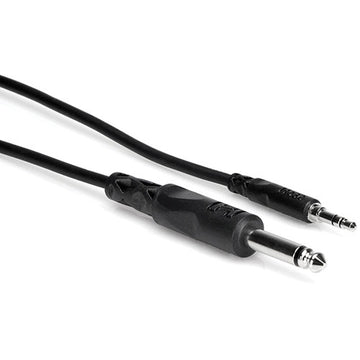 Hosa CMP110 Stereo Mini Male To 1/4'' Mono Male Cable, 10'