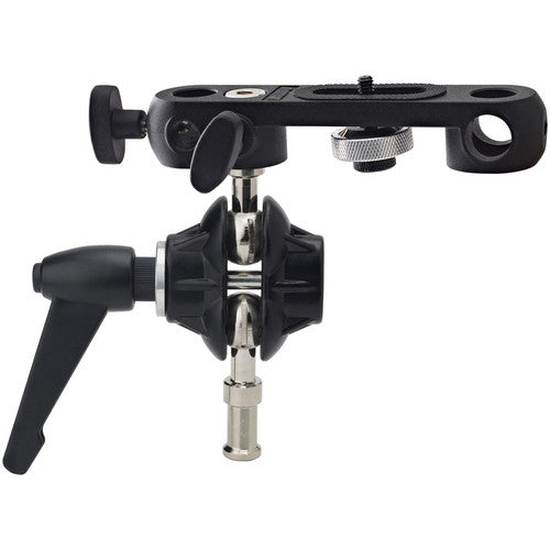 Kupo KG007212 Double Ball Joint Adapter With Dual 5/8'' Studs & Camera Bracket