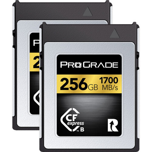 Prograde Digital PGCFX256GAP2NA 256GB CFexpress 2.0 Type B Gold Memory Card (2-Pack)