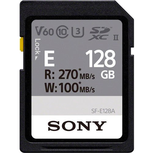 Sony SFE128A E Series UHS-II SDXC Memory Card, 128GB