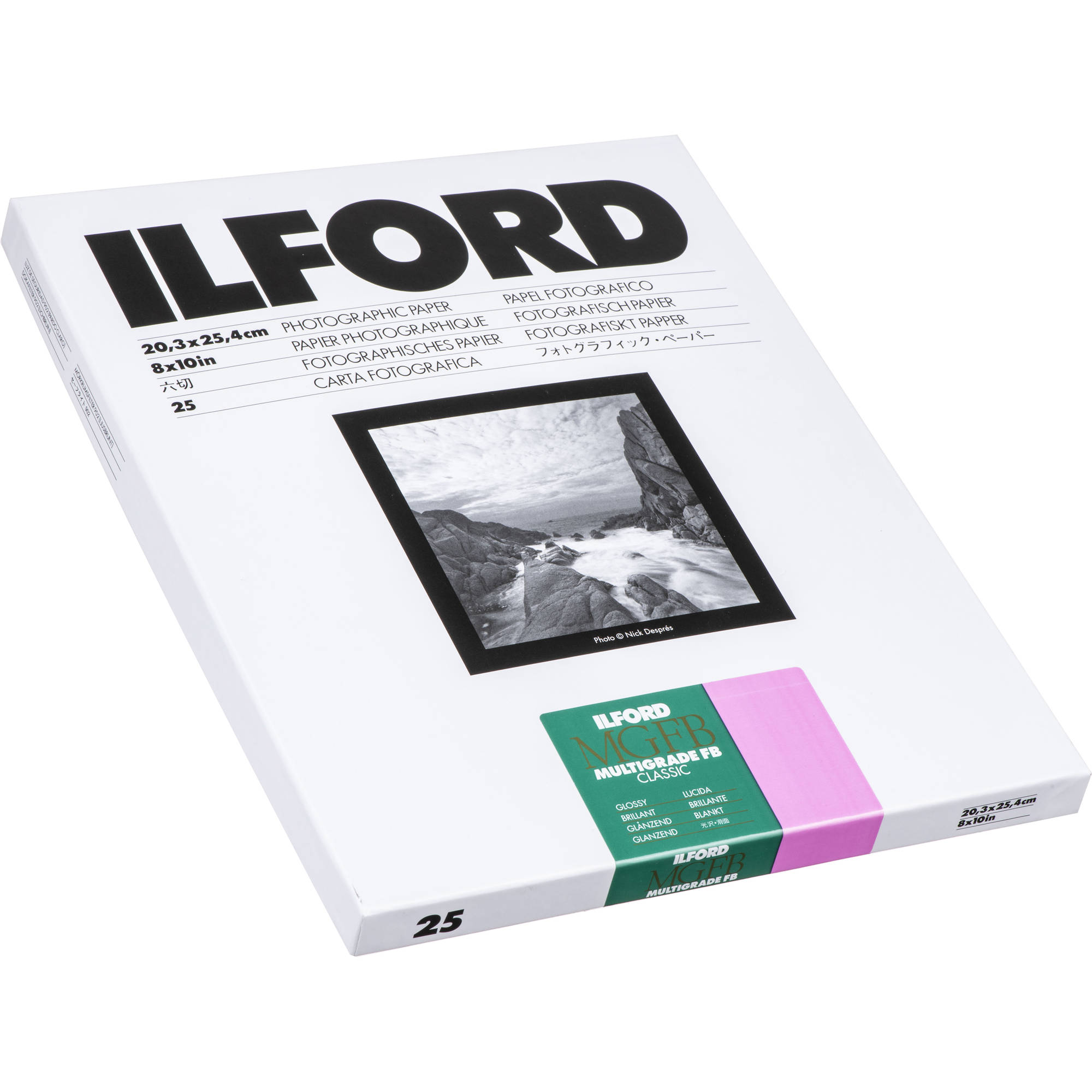Ilford 1171972 MGFB1K Classic 8'' x 10'' 25 Sheets