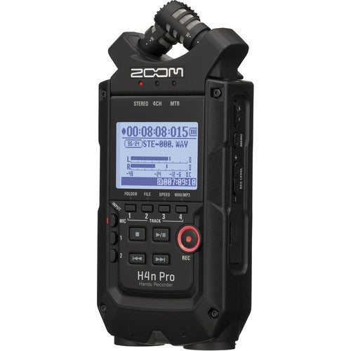 Zoom H4NPRO Pro All-Black Handy Mobile 4-Track Recorder