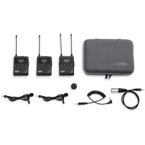 Godox Wmics1Kit2 Two-Person Camera-Mount Wireless Omni Lavalier Microphone System (514 To 596 MHz)