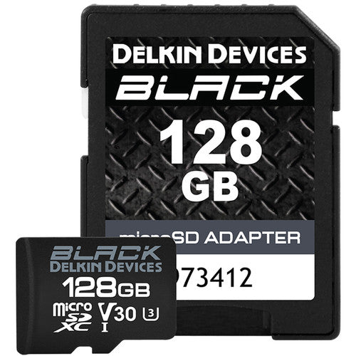 Delkin DMSDBK128 128GB Black UHS-I MicroSD Memory Card