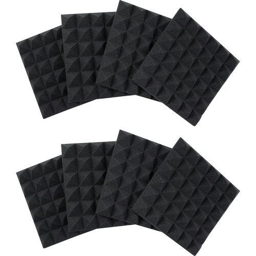 Gator Frameworks 12x12"Acoustic Pyramid Panel (Charcoal) 8-Pack