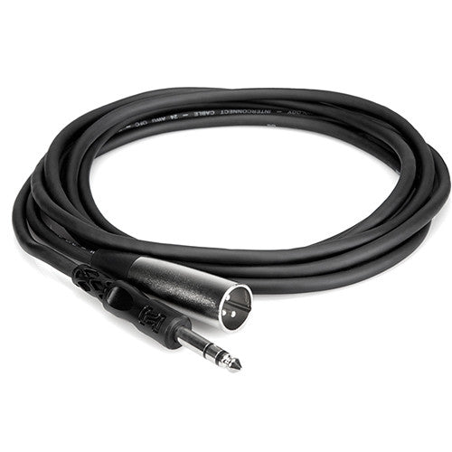 Hosa STX110M Stereo 1/4'' Male To 3-Pin XLR Male Interconnect Cable, 10'