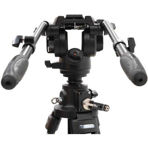 Ikan E-Image 2-Stage Aluminum Tripod with 780FH Fluid Head and Dolly Kit