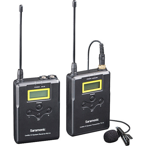 Saramonic UWMIC15 UHF Wireless Lavalier Microphone System