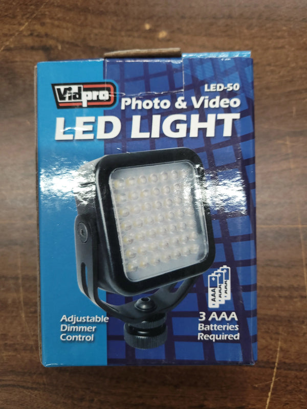 Vidpro LED50 49-LED Photo & Video Light W/Metal BrACket - AVC photo video store