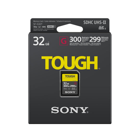 Sony SFG32T/T1 SF-G Tough Series UHS-II SDXC Memory Card, 32GB