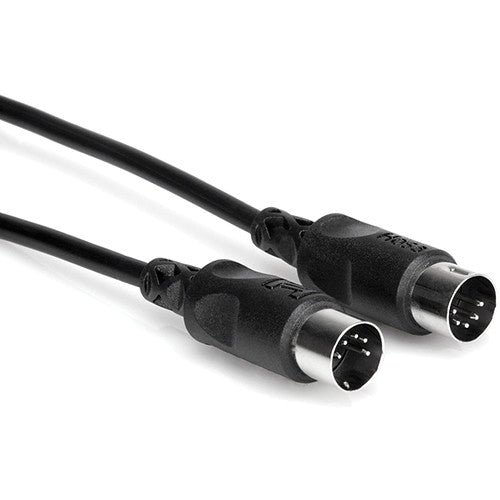 Hosa MID310BK Standard MIDI Cable Male To MIDI Male Cable, 10'
