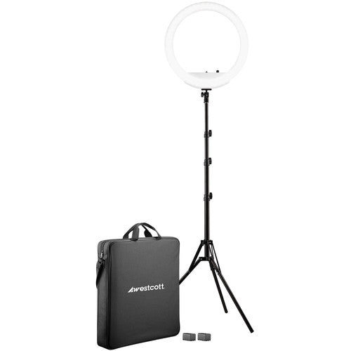 Westcott 4450 18" Bi-Color LED Ring Light Kit With Batteries & Stand