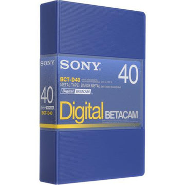 Sony BCTD40 40' Digital Betacam Video Cassette In Album Case