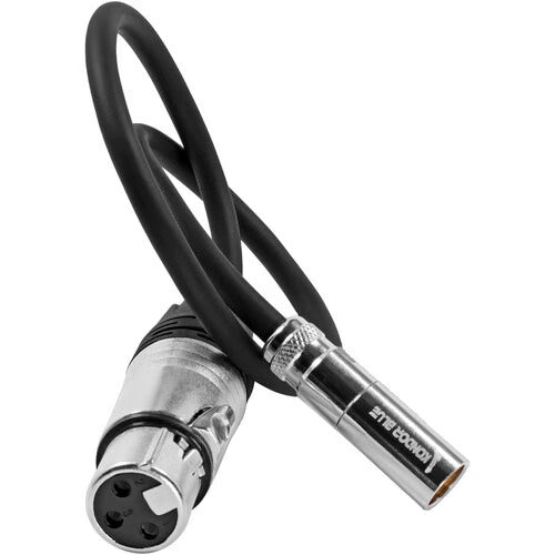 Cabo de áudio trançado Kondor Blue TA4M Mini XLR de 4 pinos macho para fêmea XLR de 16” 