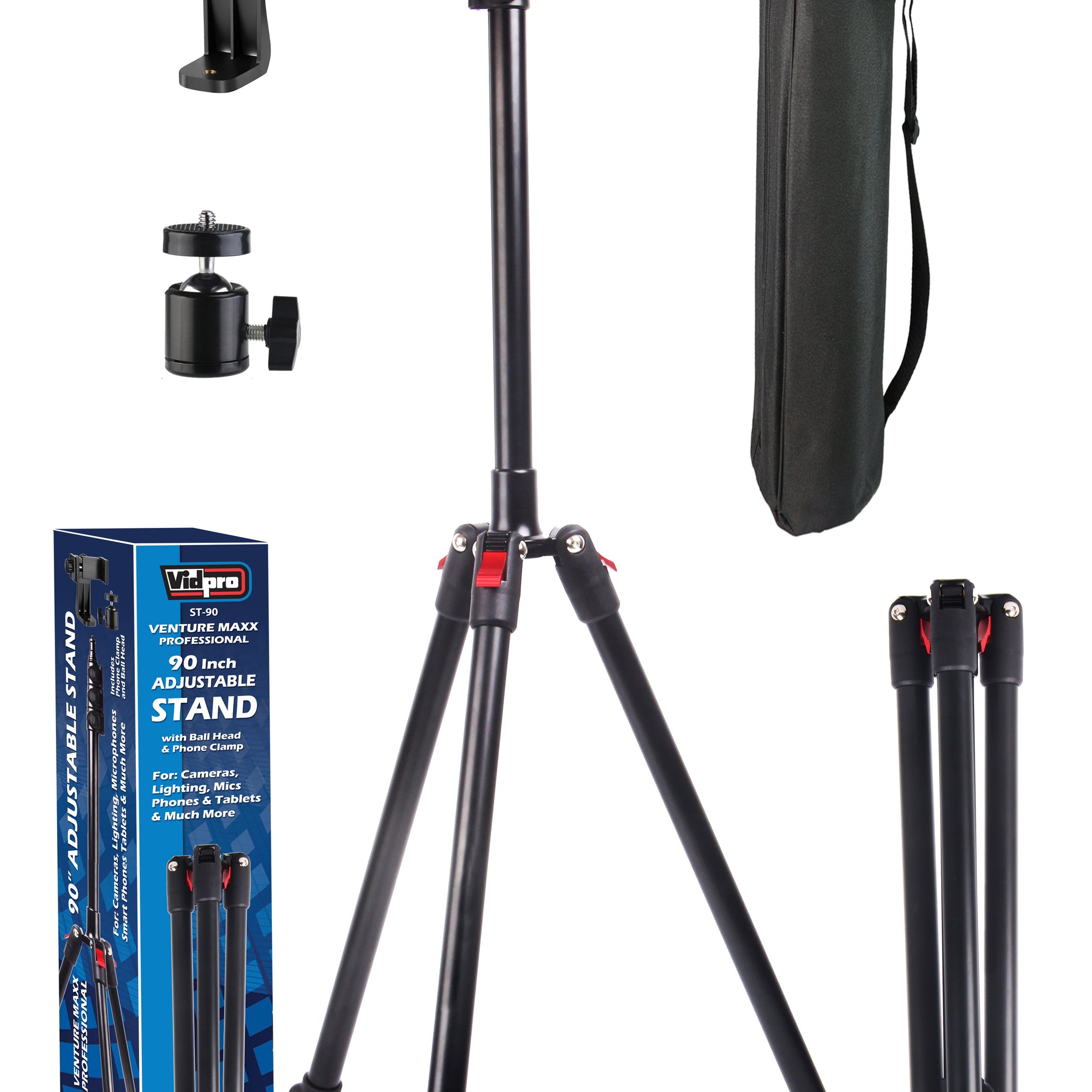 Vidpro ST-90  Adjustable 90" Stand For Cameras, Lighting and Audio Equipment