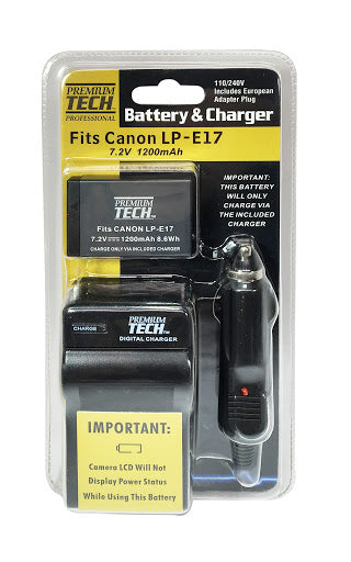 Vidpro PTLPE17 Battery & Charger F/Canon LPE17