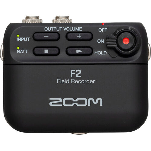Zoom F2 Ultracompact Portable Field Recorder W/Lavalier Microphone