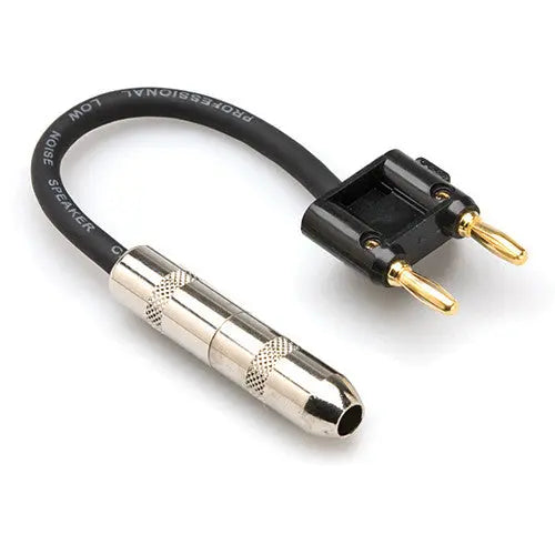 Hosa BNP116Bk Female 1/4'' Phone To 10 Gauge Dual Banana Adapter - AVC photo video store