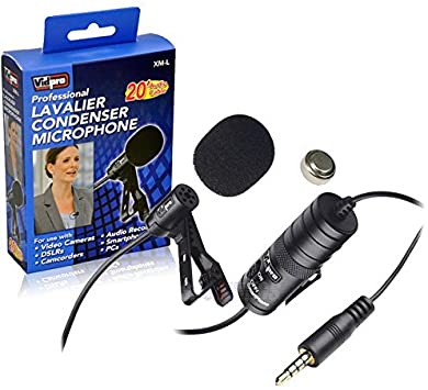 Vidpro XML Professional Lavalier Condenser Microphone
