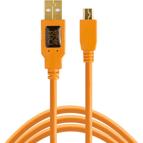 Tether Tools CU5451 USB 2.0 Type-A To 5-Pin Mini-USB Cable, 15'