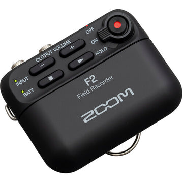 Zoom F2 Ultracompact Portable Field Recorder W/Lavalier Microphone