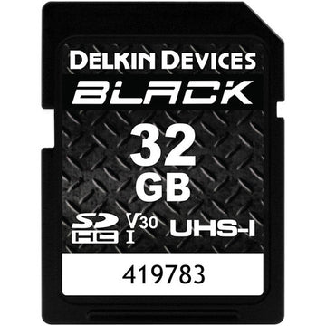 Delkin DDSDBLK32GB 32GB Black UHS-I SDHC Memory Card