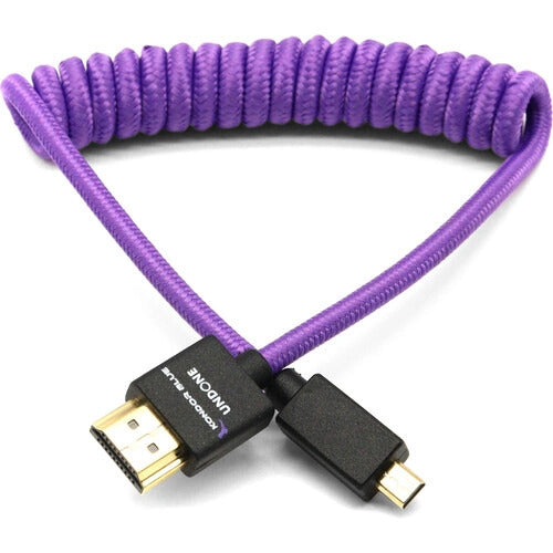 Kondor Blue Gerald Undone Micro HDMI to Full HDMI Cable 12"-24" Coiled