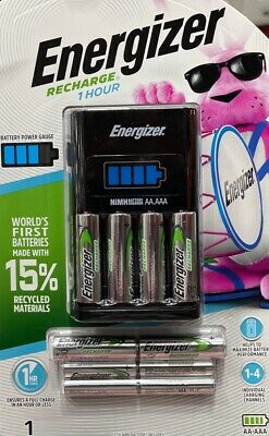 Energizer Recharge 1 Hour Charger Kit w/6 AA, 4 AAA NiMH Rechargeable Batteries