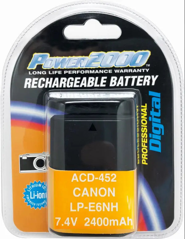 Vidpro ACD460 Replacement (LPE6Nh) Li-Ion Battery F/EOS R, R5, R6 - AVC photo video store
