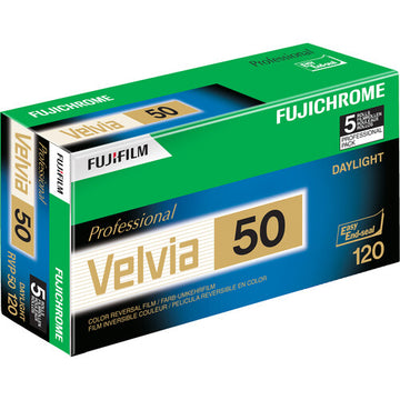 Fujifilm Velvia50 Professional Rvp 50 Color Transparency Film, 5-Pack, 120 Roll Film