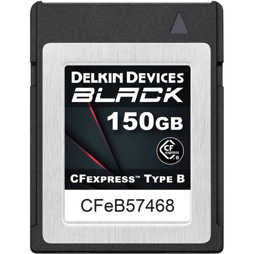 Delkin DCFXBBLK150 150GB BLACK CFexpress Type B Memory Card
