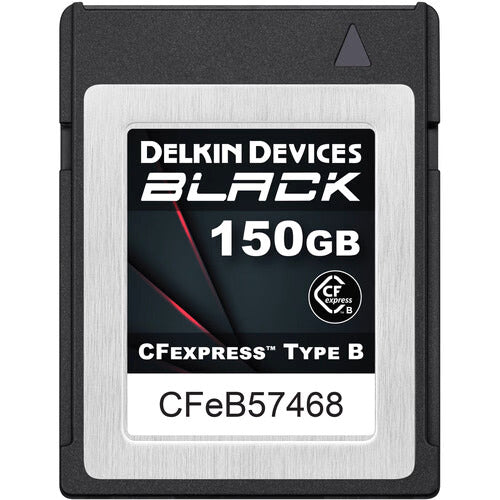 Tarjeta de memoria Delkin DCFXBBLK150 CFexpress tipo B negra de 150 GB
