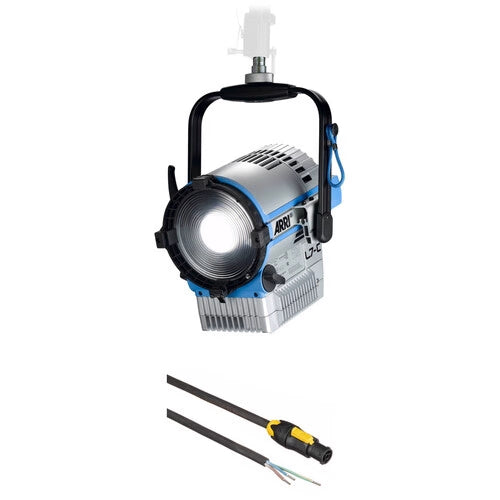 ARRI L7-C LE2 LED Fresnel with powerCON Cable (Silver/Blue, Manual Mount)