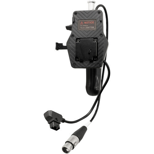 Punho de bateria Nanlite BTBGXLR4 V-Mount com conector XLR de 4 pinos para Forza 150