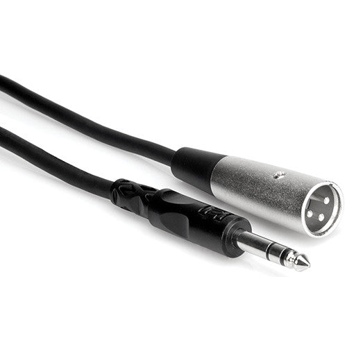 Hosa STX105M Stereo 1/4'' Male To 3-Pin XLR Male Interconnect Cable, 5'