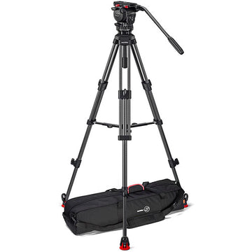 Sachtler 0473CM System FSB 6 Mk II Sideload and 75/2 Carbon Fiber Tripod Legs with Mid-Level Spreader and Bag