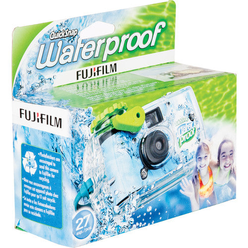 Fujifilm Quicksnap 800 Waterproof 35mm Disposable Camera, 27 Exposures.