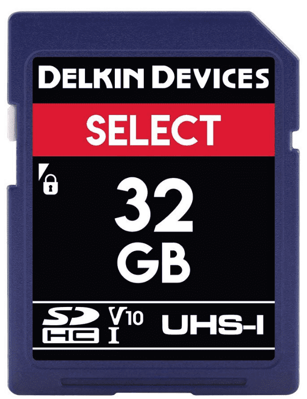 Delkin DDSDR16332GB 32GB Select UHS-I SDHC Memory Card.