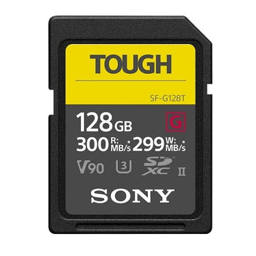 Sony SFG128T/T1 SF-G Tough Series UHS-II SDXC Memory Card, 128GB.