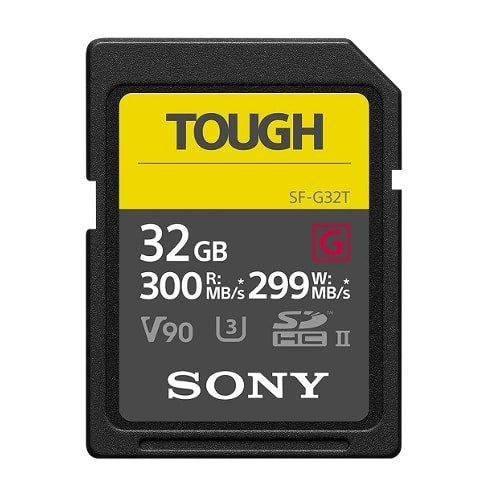 Sony SFG32T/T1 SF-G Tough Series UHS-II SDXC Memory Card, 32GB.