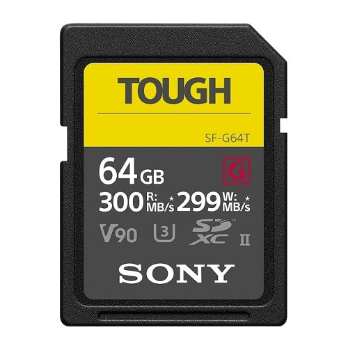 Sony SFG64T/T1 SF-G Tough Series UHS-II SDXC Memory Card, 64GB.