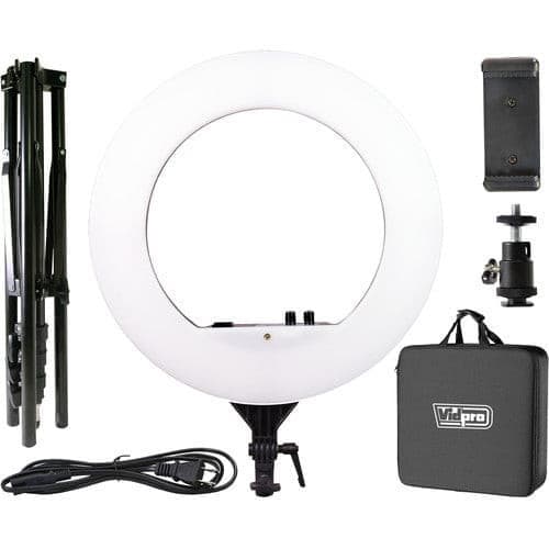 Vidpro RL18 LED 18'' Bi-Color Ring Light W/Tripod Stand&Case.