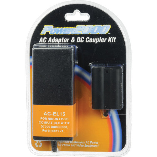 Acoplador e fonte de alimentação CC Vidpro ACEL15 para Nikon EP-5B 