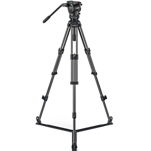 Sachtler 0471CM System FSB 6 Mk II Sideload and 75/2 Carbon Fiber Tripod Legs with Ground Spreader and Bag