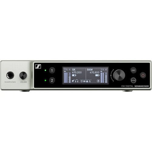 Sennheiser EWDXEM2DANTE Two-Channel Digital Rackmount Receiver with Dante (R1-9: 520 to 607 MHz)