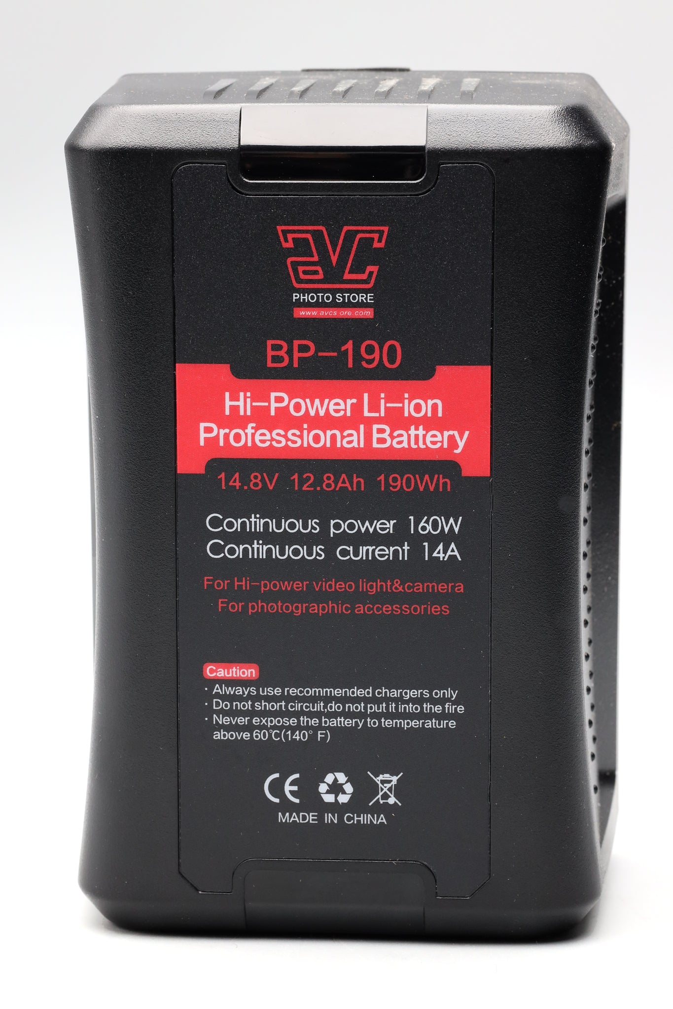 AVC BP190 Lithium Ion  Professional Battery, 14.8V 12.8Ah 190Wh.
