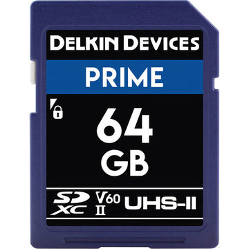 Delkin DDSDB190064G 64GB Prime UHS-II SDXC Memory Card