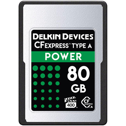 Tarjeta de memoria Delkin DCFXAPWR80 de 80 GB POWER CFexpress tipo A