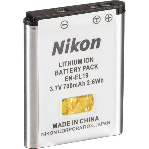 Nikon ENEL19 Rechargeable Li-Ion Battery (W150, A300, W100, S6900, S33, S3700)